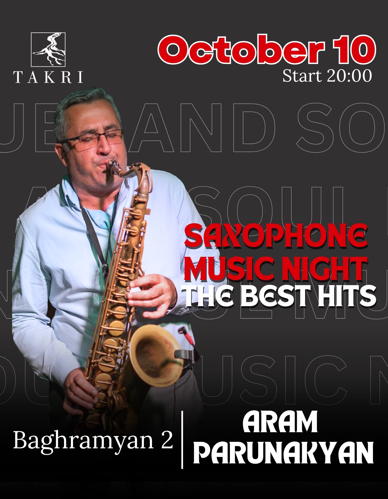 Saxophone music night | Aram Parunakyan