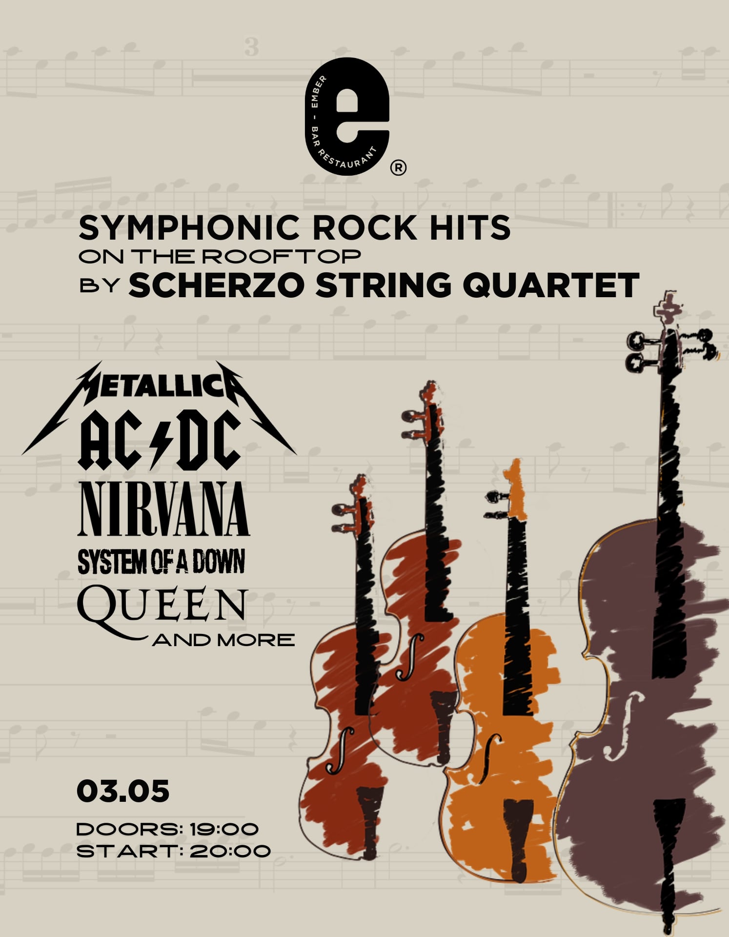 Rock Hits on the Rooftop - String Quartet Show