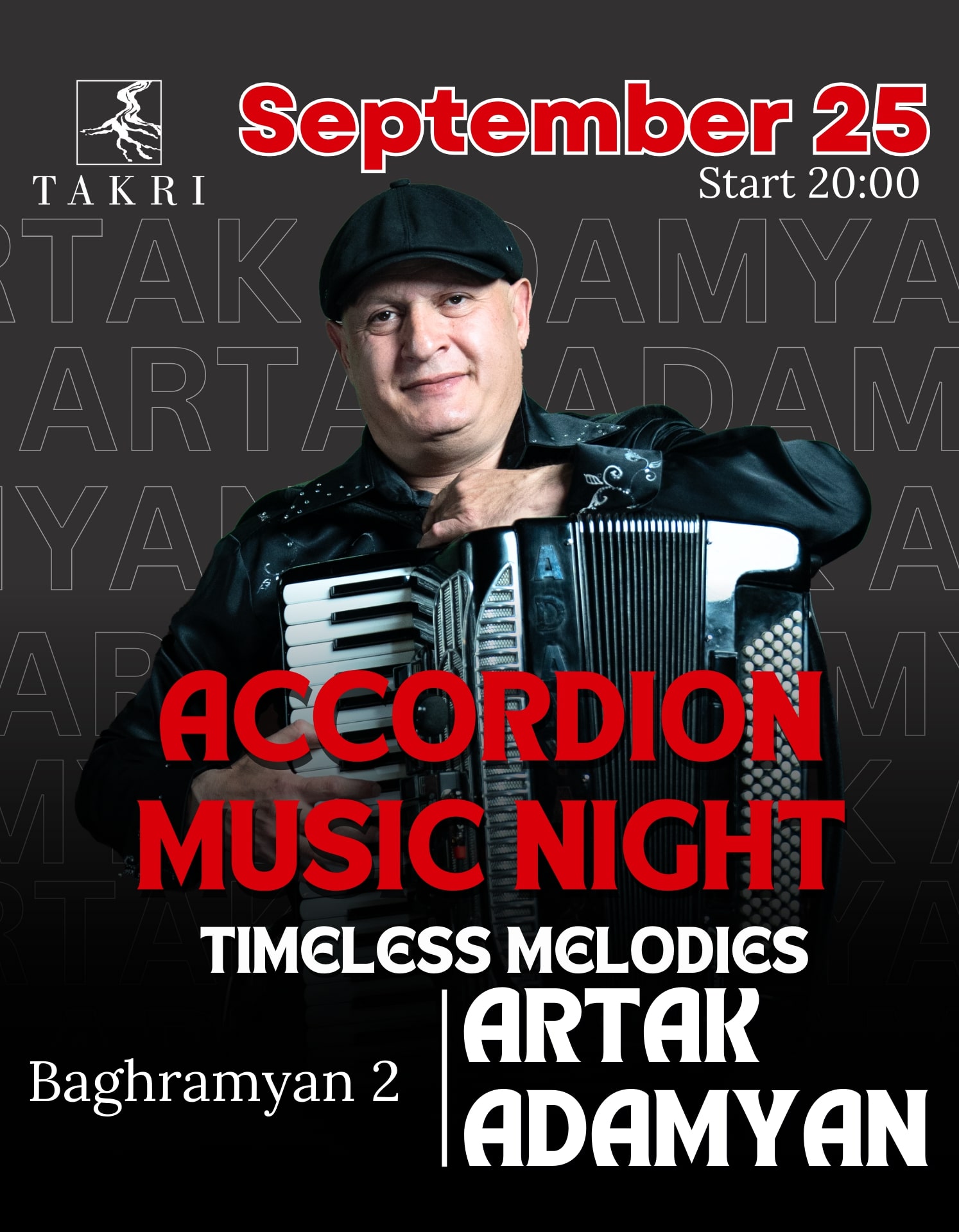 Daily live music at Takri | Արտակ Ադամյան