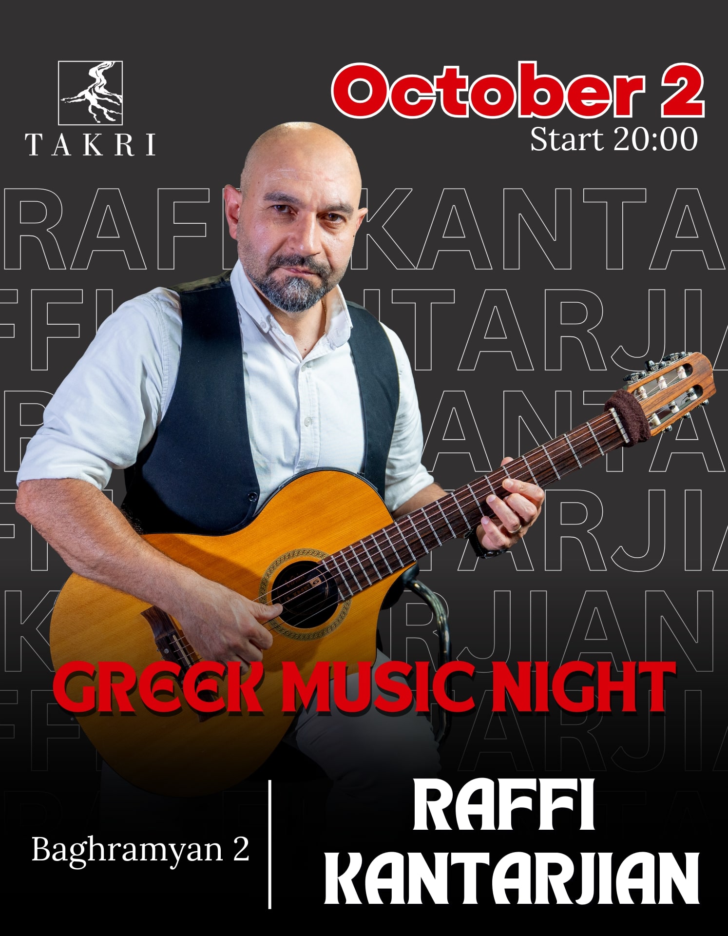Greek Music Night | Ռաֆֆի Գանթառճեան